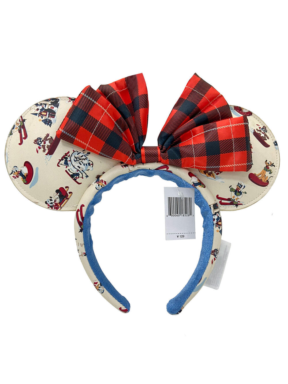 Vintage Christmas Lodge Mickey Mouse Minnie Ears Bow Headband Gifts